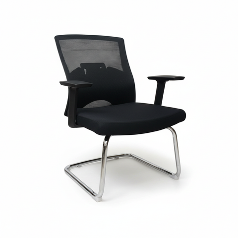 Mesh Back Visitor Chair UAE | Office Guest Chair with Chrome Base Dubai