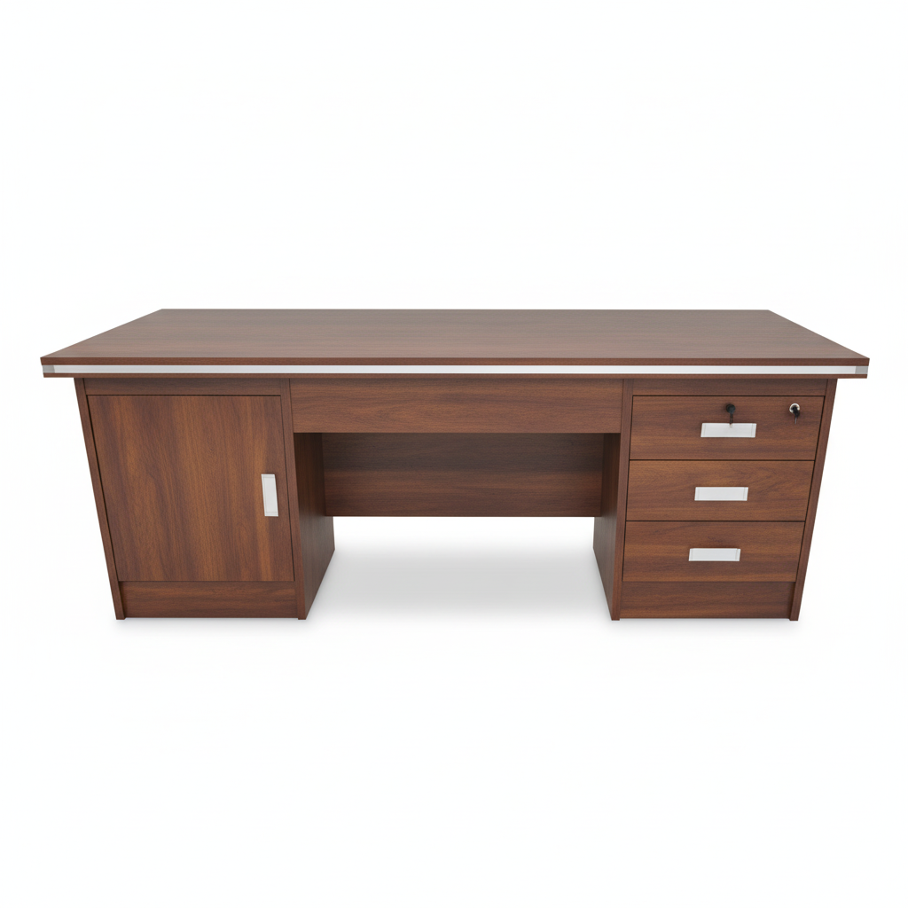 Office Desk 1.4m Golden Oak – Premium Executive Desk 140x70cm | UAE Delivery