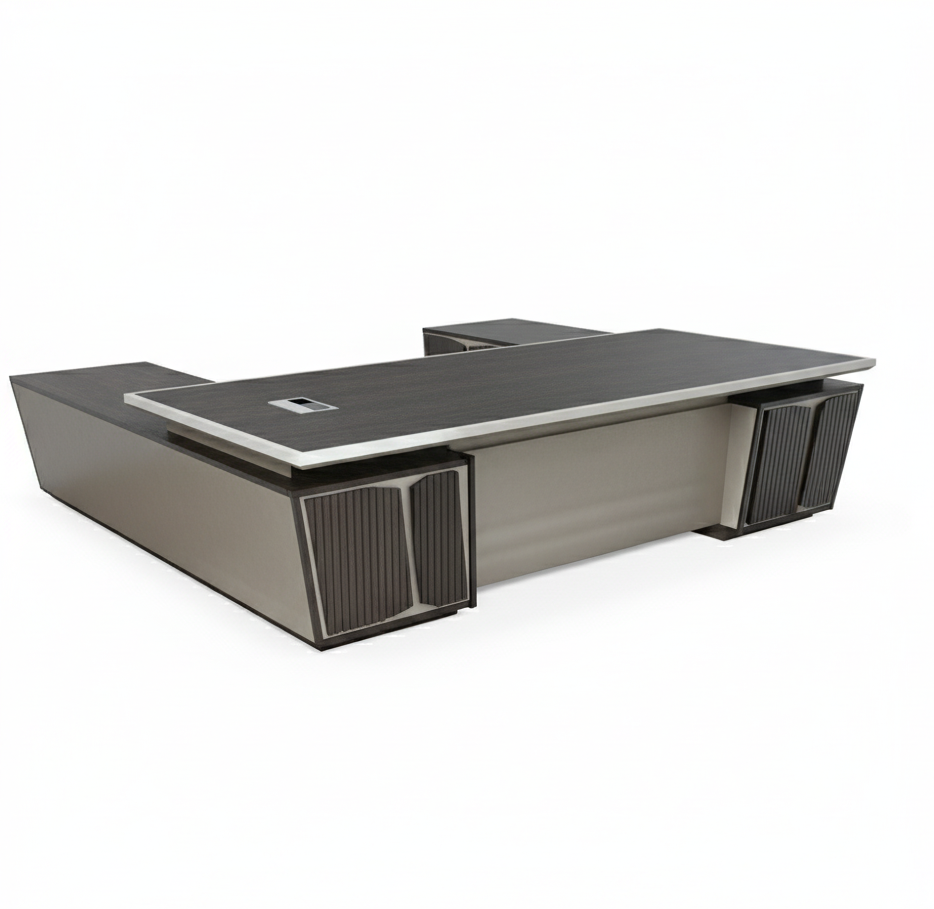 Office Desk 1.8m Purple Gold & Light Khaki | Premium Executive Desk UAE