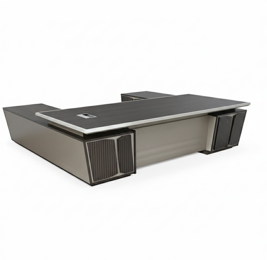 Office Desk 1.8m Purple Gold & Light Khaki | Premium Executive Desk UAE