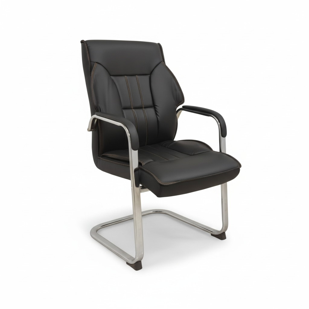 PU Visitor Chair IH 6137V | Premium Office Seating UAE