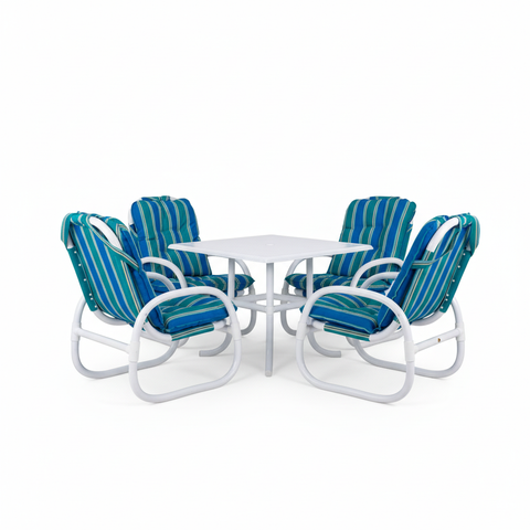 IH 1122 Dining Table and Chair Set UAE | Premium Furniture Dubai Green Blue Lining