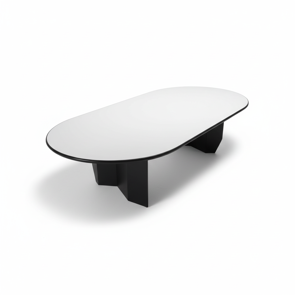 Meeting Table Grey 200x100cm | Premium Conference Table UAE