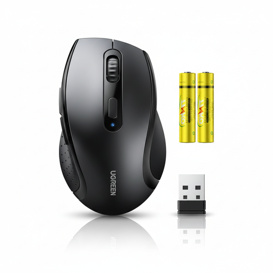 USB Wireless Mouse 2.4GHz – Ergonomic Silent Click Office Mouse with 1600 DPI | UAE Stock – Dubai, Abu Dhabi, Sharjah, Ajman, Fujairah, Ras Al Khaimah & Umm Al Quwain