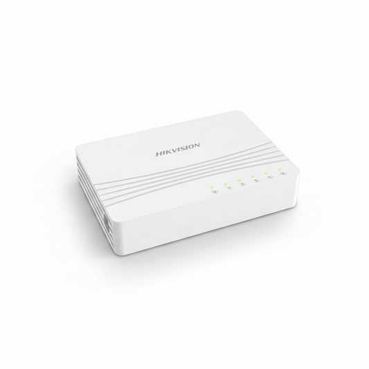 Hikvision DS-3E0505D-E 5-Port Gigabit Desktop Switch UAE | 10/100/1000Mbps Unmanaged Network Switch Dubai Abu Dhabi Sharjah Ajman Umm Al Quwain Ras Al Khaimah Fujairah