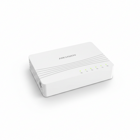 Hikvision DS-3E0505D-E 5-Port Gigabit Desktop Switch UAE | 10/100/1000Mbps Unmanaged Network Switch Dubai Abu Dhabi Sharjah Ajman Umm Al Quwain Ras Al Khaimah Fujairah