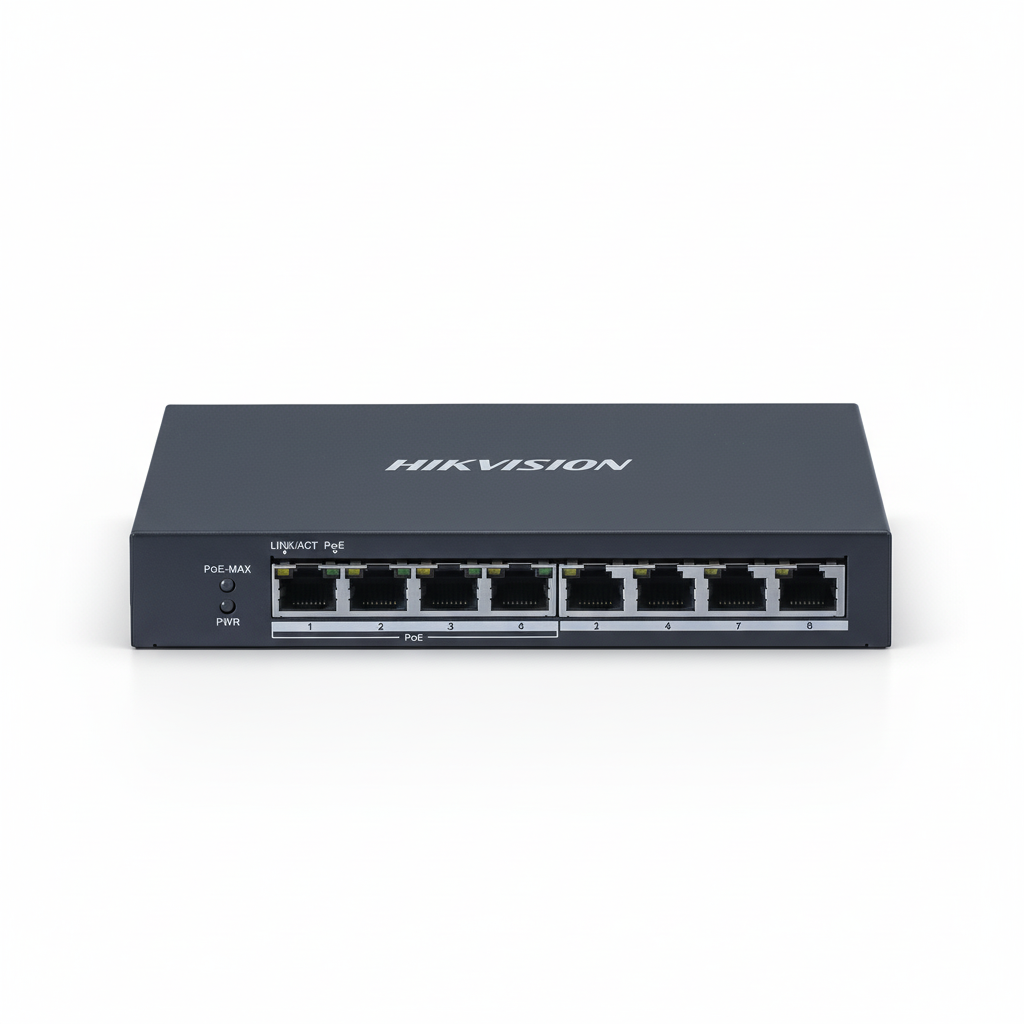 Hikvision DS-3E0508P-O 8-Port Gigabit PoE Switch UAE | 65W PoE+ Network Switch Dubai Abu Dhabi Sharjah Ajman Umm Al Quwain Ras Al Khaimah Fujairah