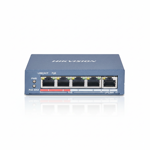 Hikvision DS-3E1105P-EI 4-Port Fast Ethernet Smart PoE Switch UAE | Dubai Abu Dhabi Sharjah Ajman Umm Al Quwain Ras Al Khaimah Fujairah