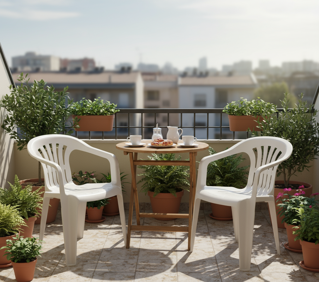 Premium Duchess Chair Set of 2 - White Plastic Outdoor Chairs UAE | Dubai Abu Dhabi Sharjah