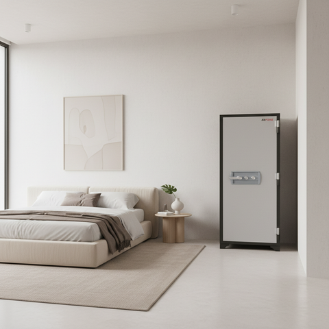 SAFIRE FR 1360 Fire Resistant Safe in UAE Bedroom – Secure Document Storage Safe with Dual Key Lock