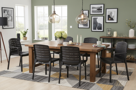 Premium Cedargrain Armchair Set of 6 - UAE Wide Delivery | Dubai Abu Dhabi Sharjah