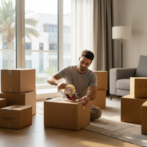 Adhesive Tape 100 Yard - Clear Packing Tape | Infini Homes UAE