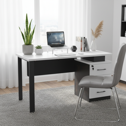Office Table 1.2M White - Premium Desk for UAE Offices | IH 112