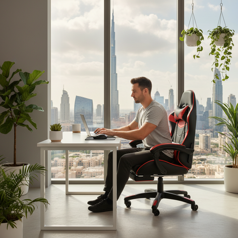 Sport Gaming Chair Black & Red | Ergonomic Office Chair UAE