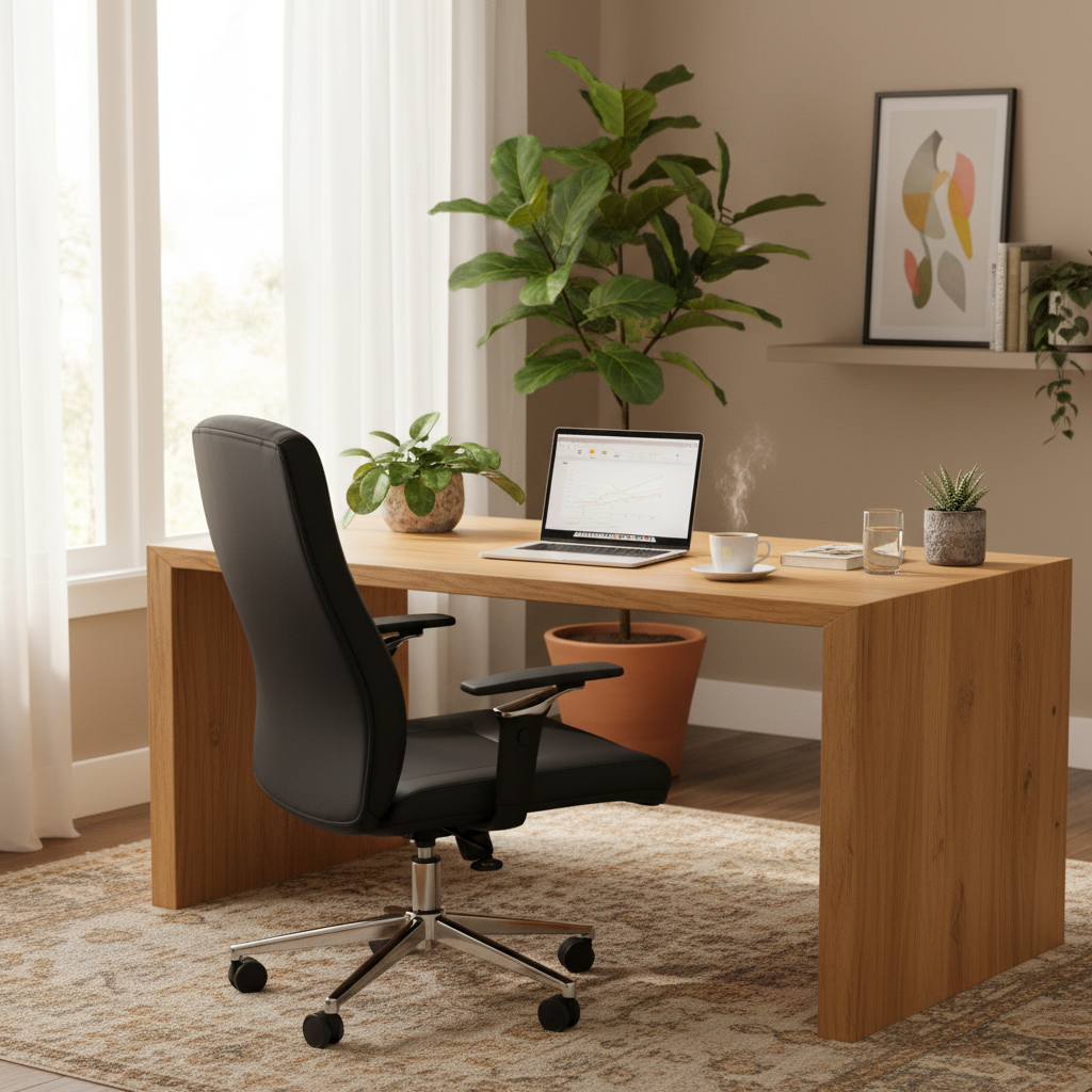 Premium Office Chair Black | Ergonomic Desk Chair UAE | IH A015 BLK