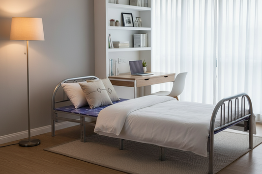 INFINI HOMES Folding Bed without Mattress 90x190 cm - Blue