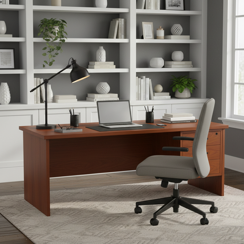 Office Desk Cherry Wood 160x74x75 cm | Premium Executive Desks UAE