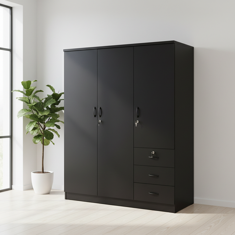 Three Door Wooden Wardrobe IH 633 in Home Office – Bedroom Storage Furniture UAE