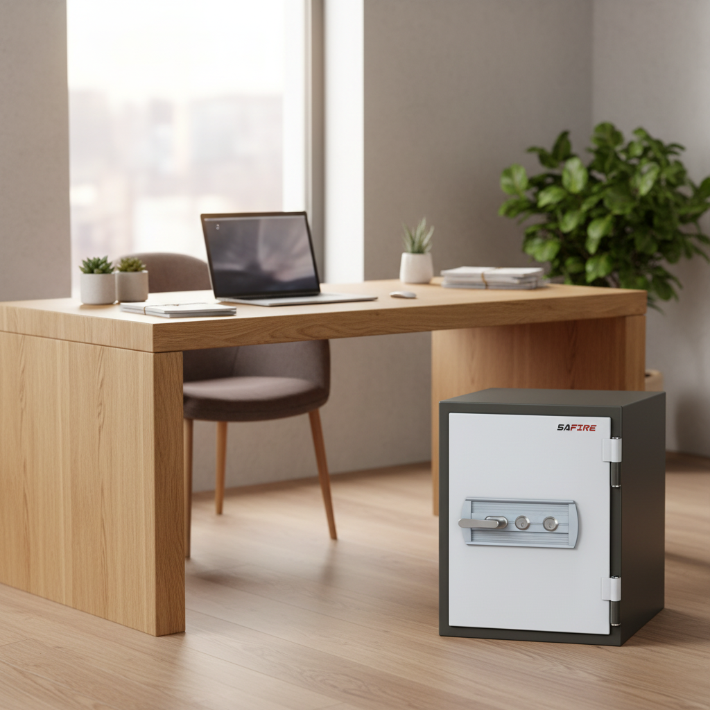 SAFIRE Fire Resistant Safe FR 30 Vertical | 2 Key Locks | 60-Min Fire Protection