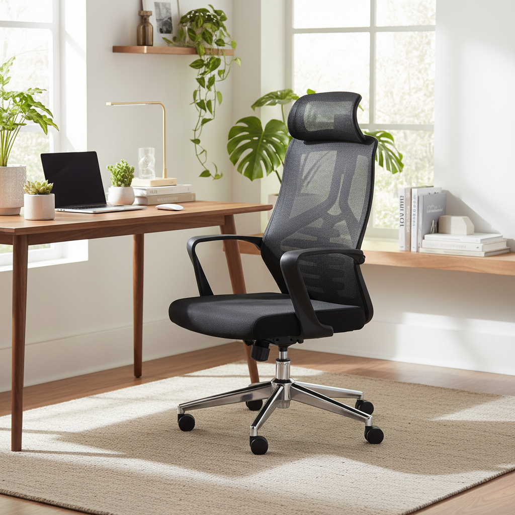 Ergonomic Mesh High Back Office Chair with Headrest - Dubai UAE | Premium Executive Chair | IH 2259-N