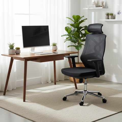 Ergonomic Mesh High Back Office Chair with Headrest - Premium Executive Chair UAE | IH 2259