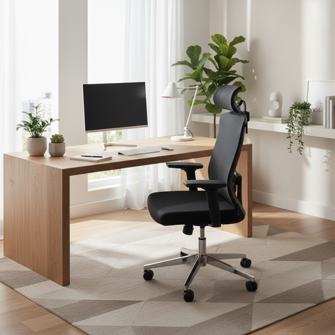 Ergonomic Mesh High Back Office Chair with Headrest UAE | Premium Executive Chair Dubai | IH 2558