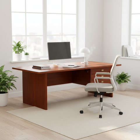 Office Desk Cherry Wood 120x60x75 cm | Premium Desks UAE