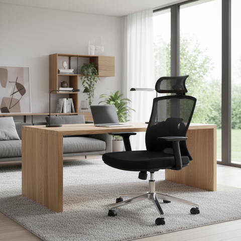 Ergonomic Mesh High Back Office Chair with Headrest UAE | Premium Executive Chair Dubai | IH 812-H