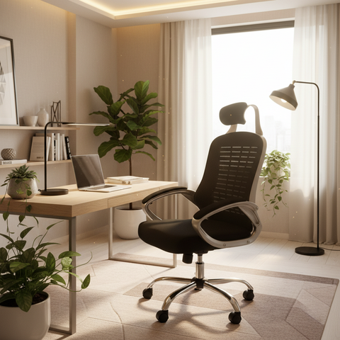 Ergonomic Mesh High Back Office Chair with Headrest UAE | Executive Chair Dubai | IH 6841(878)