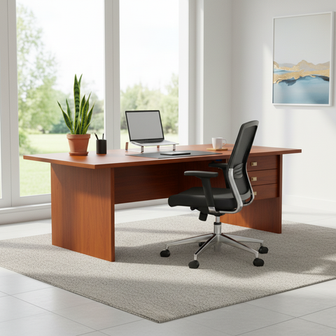 Office Desk Cherry Wood 120x60x75 cm | Premium Desks UAE