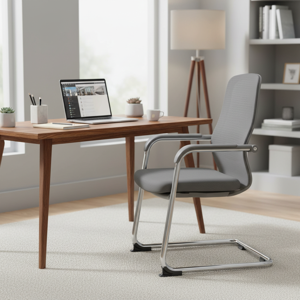 Ergonomic Mesh Visitor Chair in Modern Home Office Setup – UAE | IH 202 | INFINI HOMES