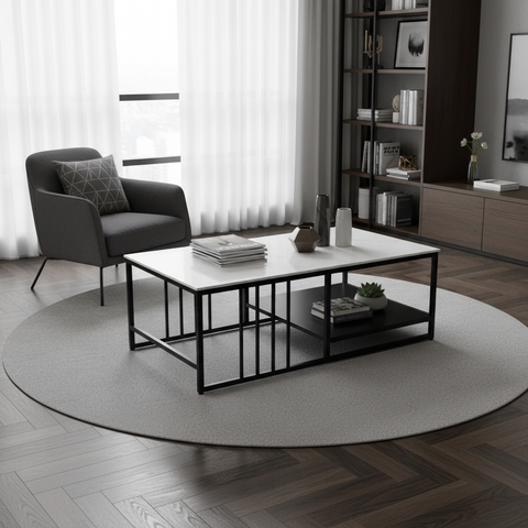 Coffee Table IH 7905-WT | Modern White Coffee Table Dubai