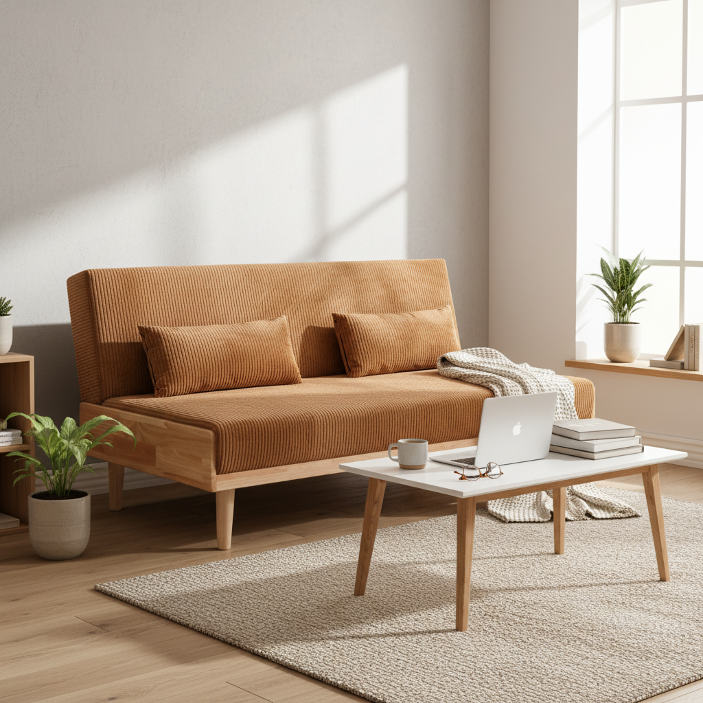 Sofa Cumbed Brown | Convertible Sofa Bed UAE | IH SB-1172