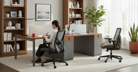 4 Person Office Workstation 120x240cm - Premium Desk Dubai UAE | INFINI HOMES