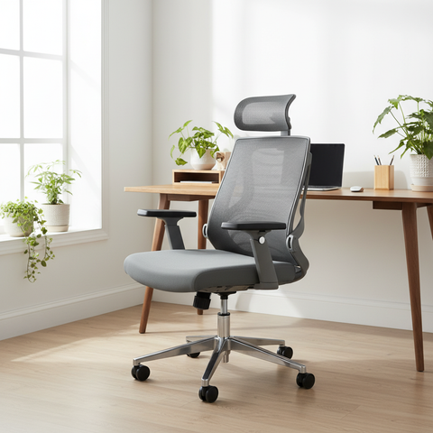 Office Chair Grey IH-8805 | Premium Ergonomic Seating UAE | Dubai Abu Dhabi Sharjah