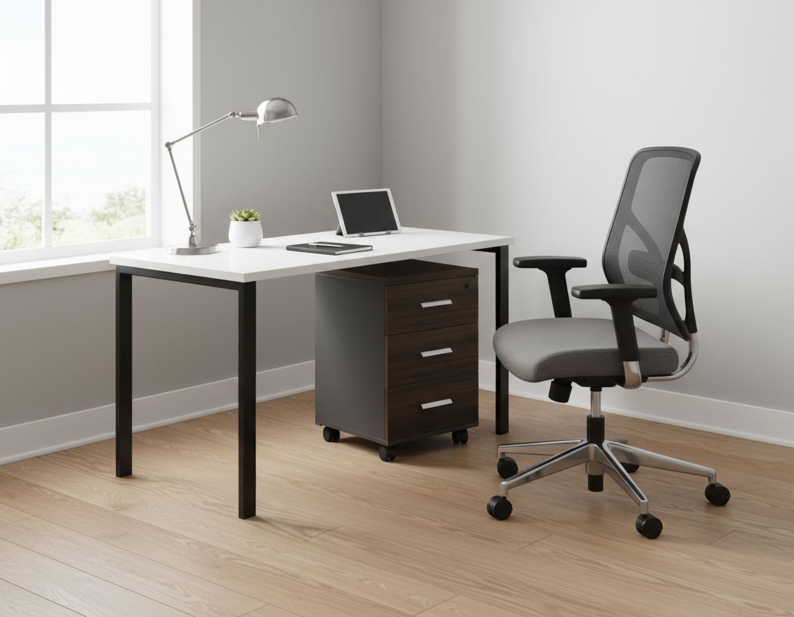 INFINI HOMES Pedestal Drawer UAE - Model AF601+PD-BG Walnut Grey 40x40x62cm Dubai Abu Dhabi Sharjah