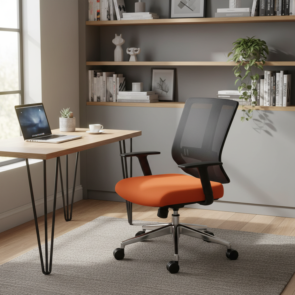 Office Chair Black Orange IH 168 - Premium Ergonomic Seating Dubai UAE