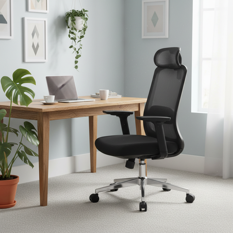 Ergonomic Mesh Office Chair with Headrest - High Back Executive Chair UAE | IH 889-A