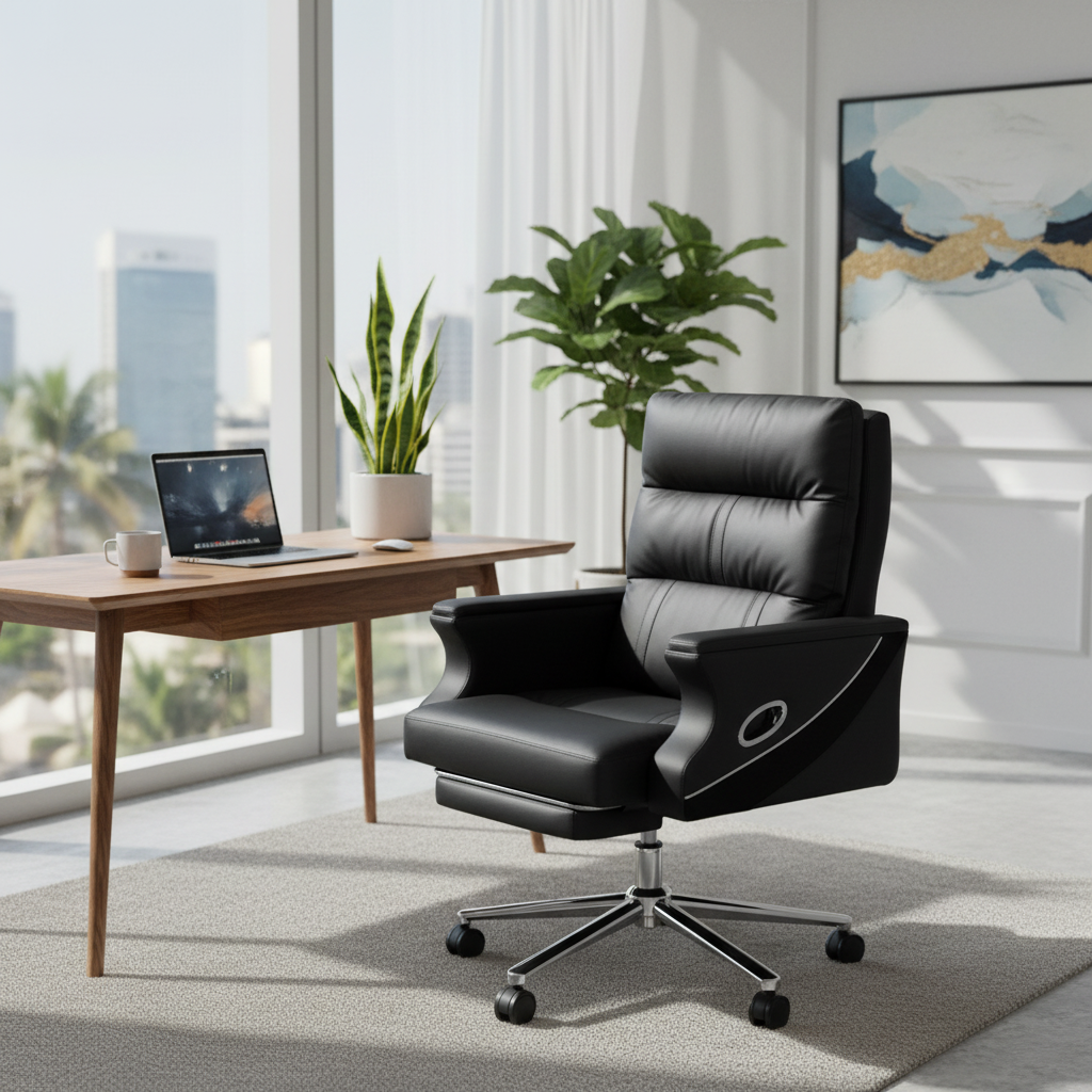 Premium Office Chair Black - Ergonomic Desk Chair UAE | IH A012 BLK