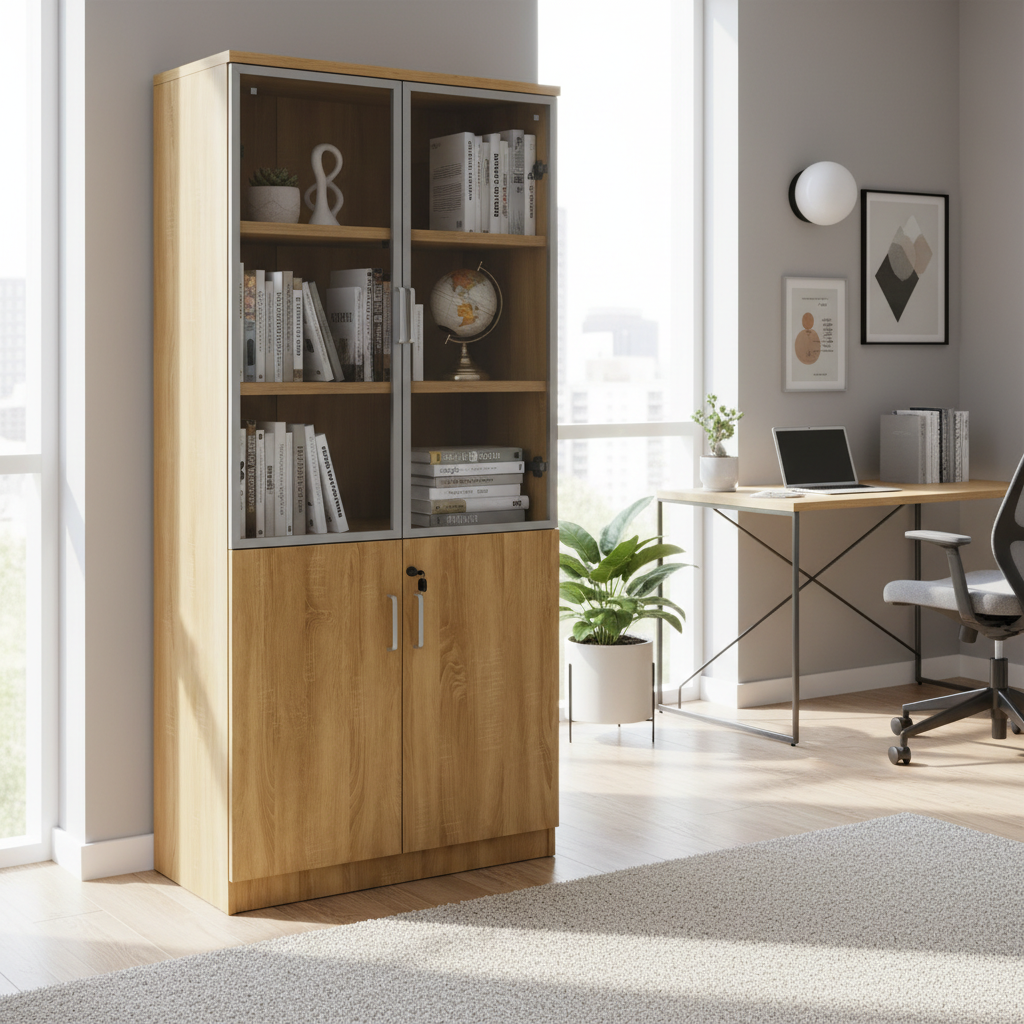 Melamine 2 Door Book Cabinet IH-A2D | Dubai & UAE