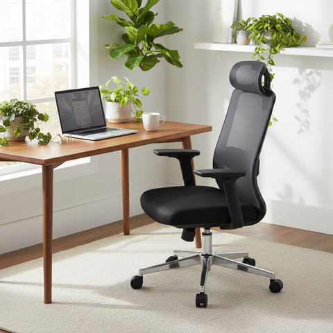Ergonomic Mesh Office Chair with Headrest - High Back Executive Chair UAE | IH 889-A