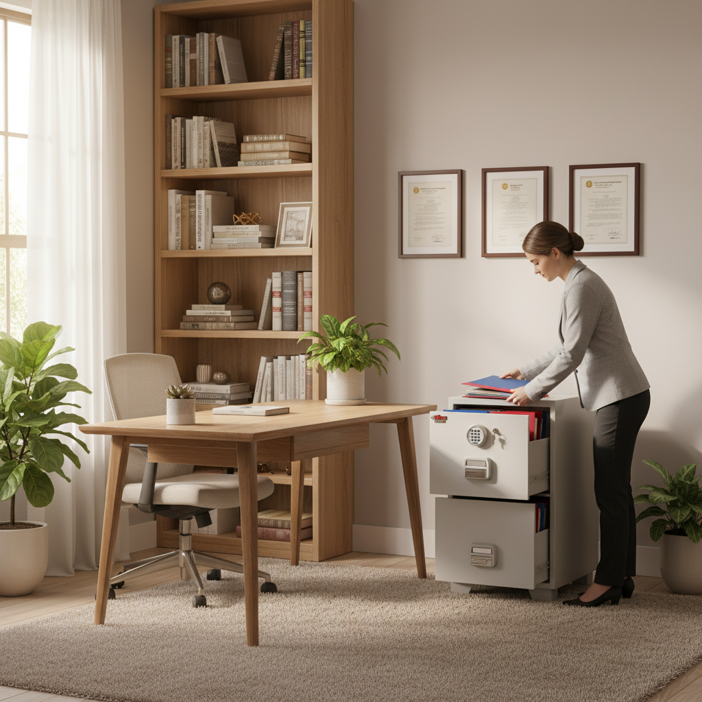 Eagle SF-680-2EKX Fire-Resistant Filing Cabinet – 2 Drawers, Digital + Key Lock System