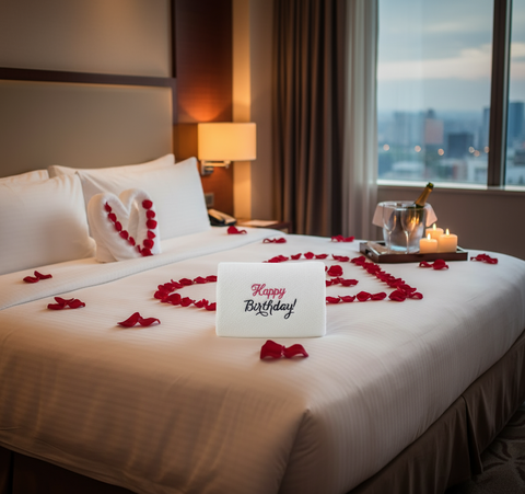 Premium Happy Birthday Face Towel Set UAE Dubai - 600 GSM Cotton Personalized Gift