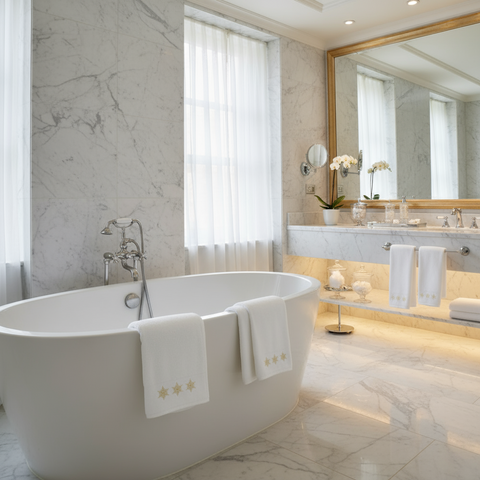 Luxury Embroidered Hand Towel UAE - Premium Snowflake Design 600 GSM Cotton Dubai