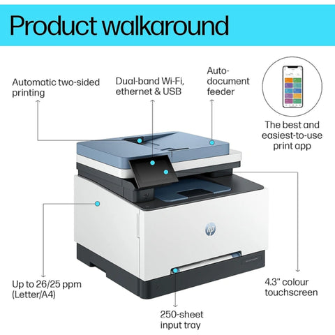 HP Color LaserJet Pro MFP 3303fdw Wireless Printer Dubai | All-in-One Multifunction Printer UAE