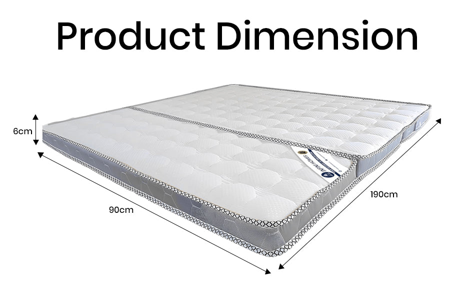 INFINI HOMES Single High Density Foam White Foldable & Flipable Mattress