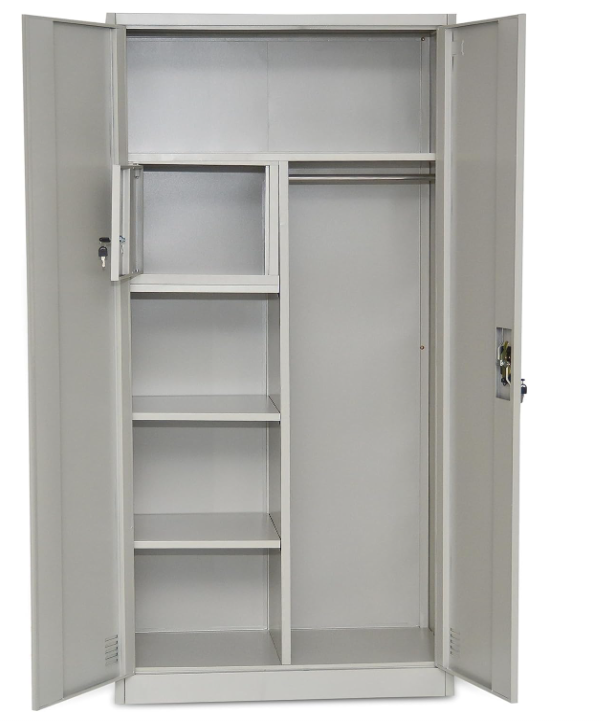 INFINI HOMES Metal Wardrobe Cabinet UAE - Lockable Hinged Doors Clothes Rail Cloakroom Dubai Abu Dhabi Sharjah