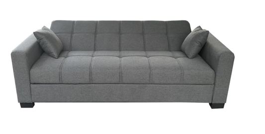 كنبة سرير قابلة للتحويل رمادية اللون بدون تجميع - أثاث منزلي عصري | Gray Convertible Sofa Bed Without Assembly - Modern Home Furniture UAE