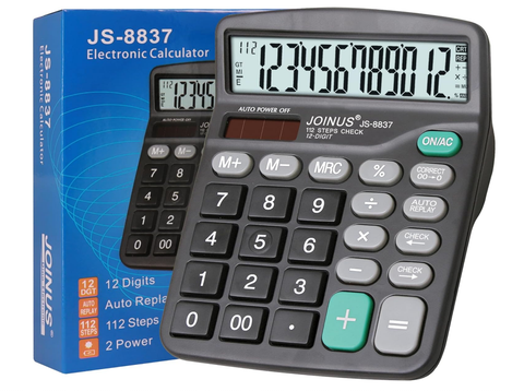 JOINUS JS-8837 12-Digit Electronic Desktop Calculator