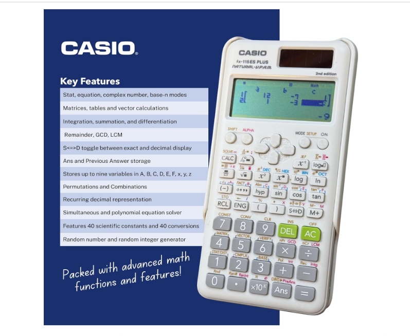 Casio fx-115ES PLUS 2nd Edition Advanced Scientific Calculator